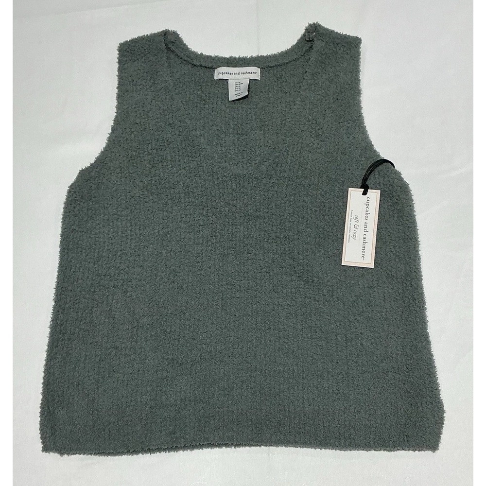 Cupcakes and Cashmere Tank Top Womens Medium Gray NWT Soft Cozy